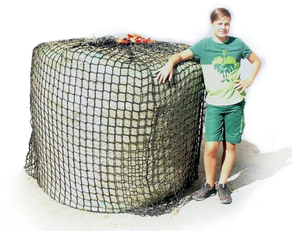 60mm XXL-Ultra-7mm-Profi-Rundballenheunetz Titan-UltraStark 7mm Gewebe - eXtraGroß 1,6x1,6x1,8m