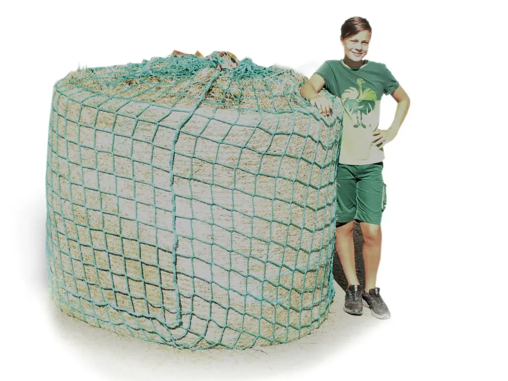 Profi-Rundballenheunetz Titan ! mit Doppelnaht ! -100mm Maschenweite eXtraStark 6mm Gewebe - eXtraGroß 2m x 1,8m