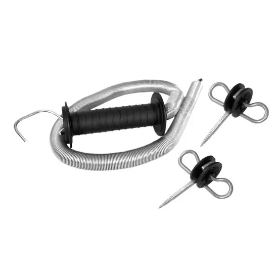 Torsystem "Feder" für Stromzäune bis 5m, SET Griff inkl. 2x Isolator