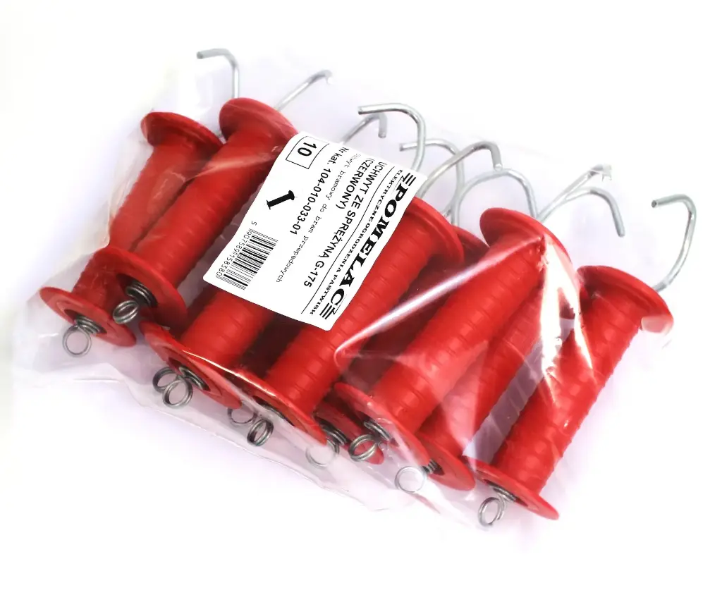 Torgriff "Rot" mit Zugfeder 10 Stk