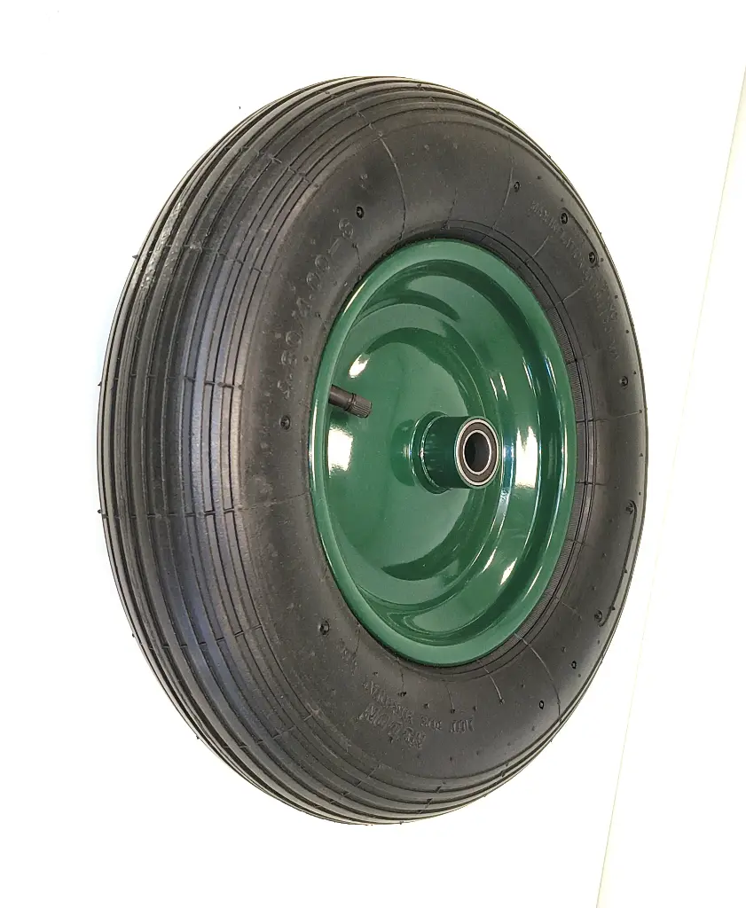 Schubkarrenrad Luft (150kg) 400/100/20mm mit 2x Kugellager und Metallfelge