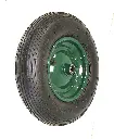 Schubkarrenrad Luft (150kg) 400/100/20mm mit 2x Kugellager und Metallfelge