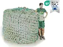 80mm XXL-Öko-Tex-Profi-Rundballenheunetz Titan-EU-Ökotex - eXtraStark 6mm Gewebe - eXtraGroß 200cmØx180cm/h - bis190cm Rundballen (made in EU-Ökotex)