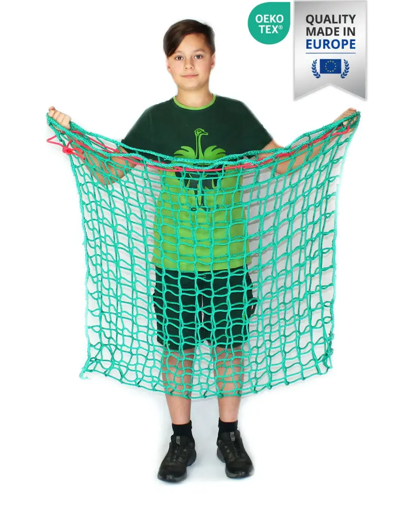 Heunetz Box 60mm Öko-Tex 10kg Heu "100x90cm" Titan-Ökotex 60mm Maschenweite - 6mm Gewebe (Made in EU)