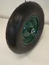Schubkarrenrad PU (Polyurethan) 400/100/20mm mit 2x Kugellager und Metallfelge